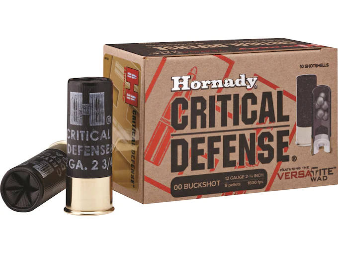 Real Hornady Critical Defense 12 Gauge Buckshot Ammo 2-3/4″