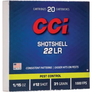 Authentic CCI Shotshell 22LR Ammo 31 Grain Lead Shot