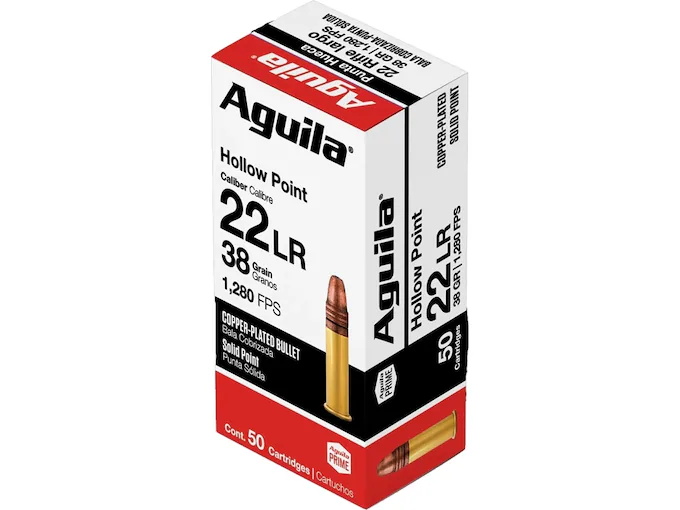 Aguila Super Extra High Velocity 22LR Ammo 38 Grain Plated Hollow Point - Best Price