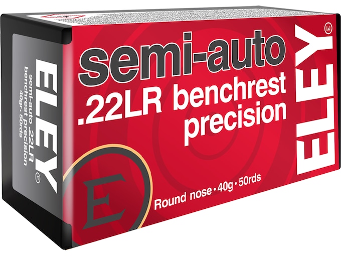 In Stock: Eley Semi-Auto Benchrest Precision 22LR Ammo 40 Grain Round Nose